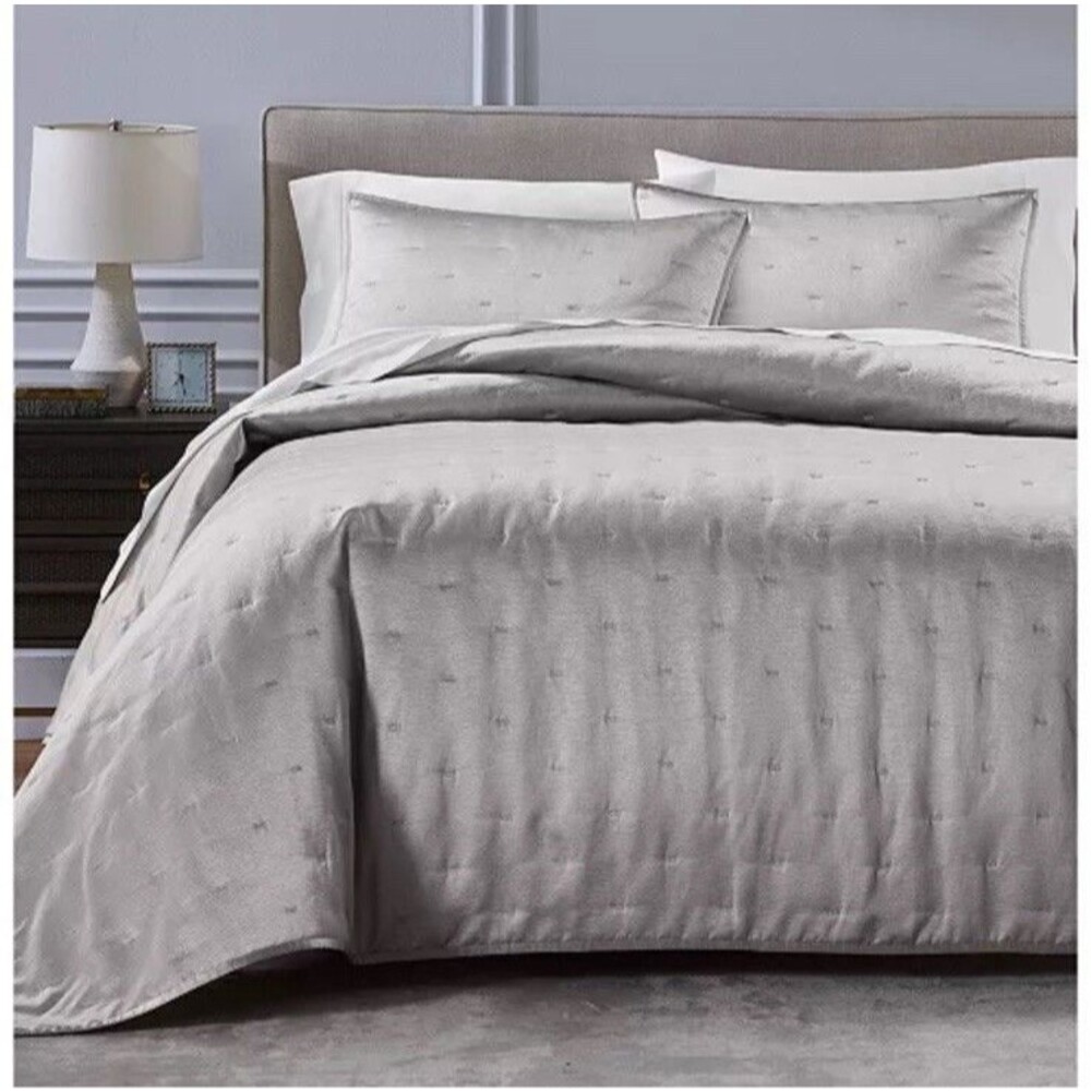 Hotel Collection Glint 3-Piece Full / Queen Coverlet Set  , Silver $430